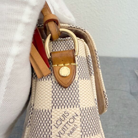 Louis Vuitton Croisette Damier Azur Canvas Top Handle Crossbody Bag - Picture 7 of 14